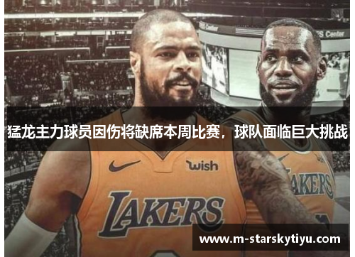 猛龙主力球员因伤将缺席本周比赛，球队面临巨大挑战